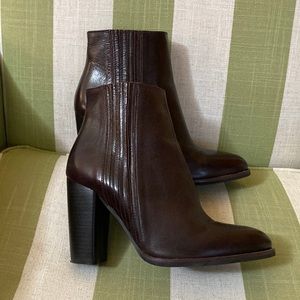 Zara Brown Heeled Booties